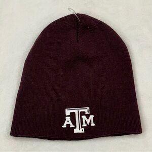 NCAA Texas A&M Aggies Burgundy Red Knit Cuffless Captivating Beanie Hat Cap